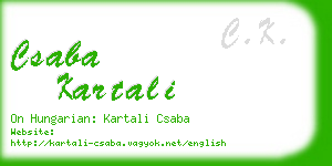 csaba kartali business card